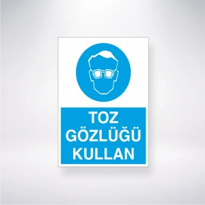 Toz Gözlüğü Kullan Sticker 20X28 Cm