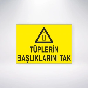 Tüplerin Başlıklarını Tak Sticker 20X28 Cm