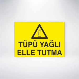 Tüpü Yağlı Elle Tutma Sticker 20X28 Cm