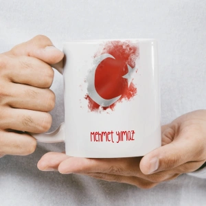 Türk Bayrağı İsme Özel Kupa