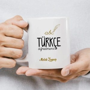 Türkçe Öğretmeni İsme Özel Kupa