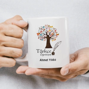 Türkçe Öğretmeni İsme Özel Kupa