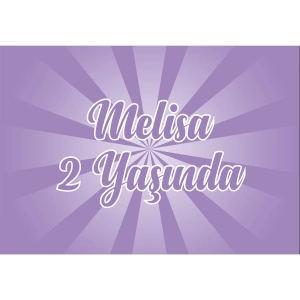 Mor Doğum Günü Afişi 35X50 cm