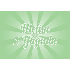 Yeşil Doğum Günü Afişi 35X50 cm