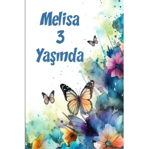 Renkli Kelebekler Temalı Doğum Günü Afişi 35X50 cm