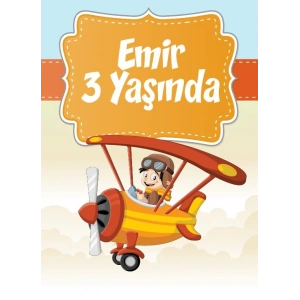 Uçak Temalı Doğum Günü Afişi 70X100 cm