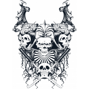 İskeletler Sticker 10x10 cmRenkli Sticker