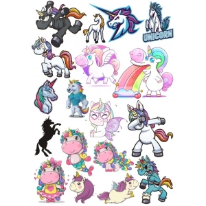 Unicorn Sticker Set 7 15 Parça Telefon, Tablet, Defter, Laptop Sticker