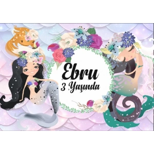 Unicorn Temalı Doğum Günü Afişi 50X70 cm