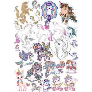 Unicornlar Sticker Set 1 25 Parça Telefon, Tablet, Defter, Laptop Sticker