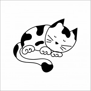 Uyuyan Kedi Sticker