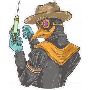 Veba Doktoru Sticker 10x10 cmRenkli Sticker