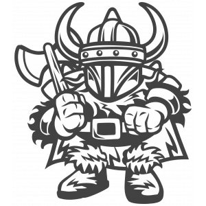 Viking Sticker 10x10 cmRenkli Sticker