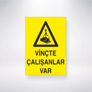 Vinçte Çalışanlar Var Sticker 20X28 Cm