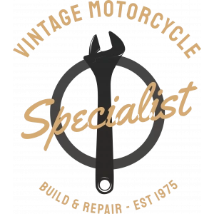 Vintage Motorcycle Specialist Sticker 10x10 cmRenkli Sticker