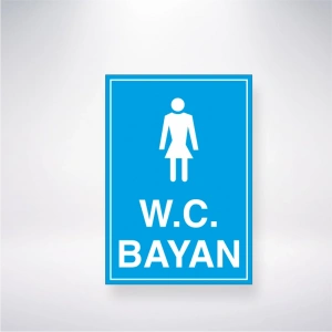 W.C Bayan Sticker 20X28 Cm