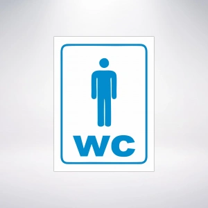 Wc Erkek Sticker 20X28 Cm
