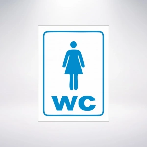 Wc Kadın Sticker 20X28 Cm