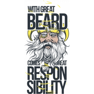 Beard Sticker 10x10 cmRenkli Sticker