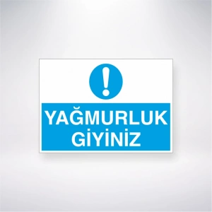 Yağmurluk Giyiniz Sticker 20X28 Cm