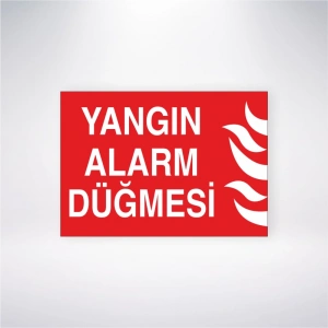 Yangın Alarmı Düğmesi Sticker 20X28 Cm
