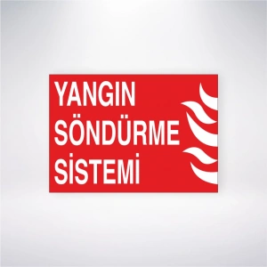 Yangın Söndürme Sistemi Sticker 20X28 Cm