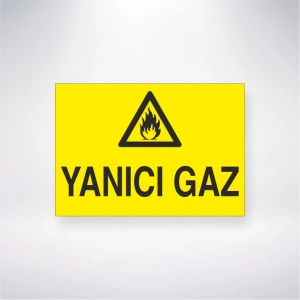 Yanıcı Gaz Sticker 20X28 Cm