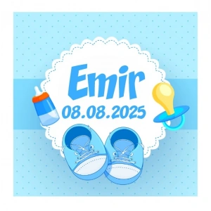 Yeni Doğan Erkek Bebek Etiketi