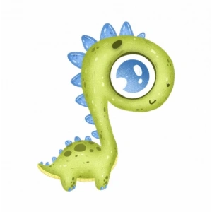 Yeşil Uzun Boyunlu Duvar Sticker