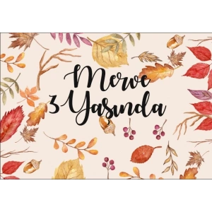 Sonbahar Temalı Doğum Günü Afişi 100X150 cm