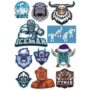 Yeti Sticker Set 15 Parça Telefon, Tablet, Defter, Laptop Sticker
