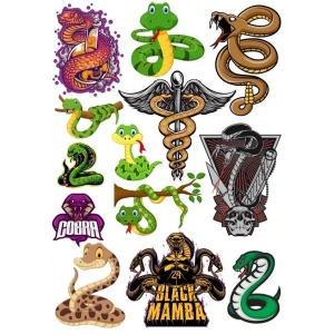 Yılan Cobra Sticker-1 15 Parça Telefon, Tablet, Defter, Laptop Sticker