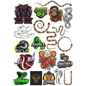Yılan Sticker Set 20 Parça Telefon, Tablet, Defter, Laptop Sticker