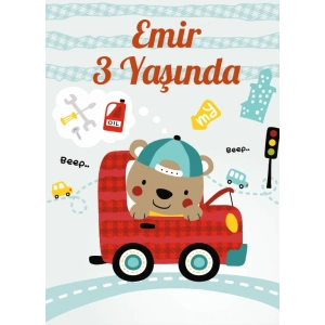 Tamirci Temalı Doğıum Günü Afişi 35X50 cm