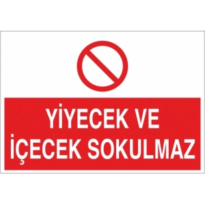 Yiyecek Ve İçecek Sokulmaz Sticker 20X28 Cm