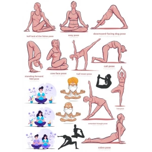 Yoga Sticker Set 13 Parça Telefon, Tablet, Defter, Laptop Sticker