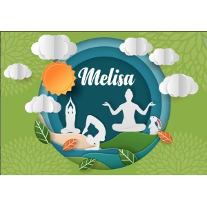 Yoga ve Doğa Temalı Doğum Günü Afişi 70X100 cm