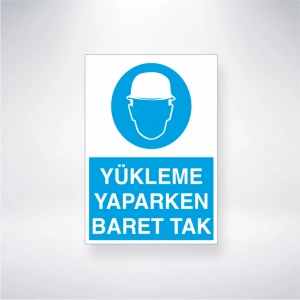 Yükleme Yaparken Baret Tak Sticker 20X28 Cm