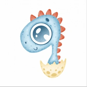 Yumurtadan Çıkan Dinazor Duvar Stikcer