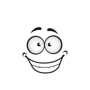 Yüz İfadesi 10x10 cm Renkli Sticker