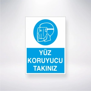 Yüz Koruyucu Takınız Sticker 20X28 Cm