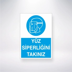 Yüz Siperliği Takınız Sticker 20X28 Cm
