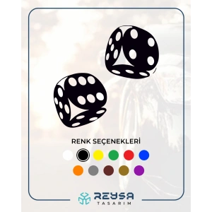 Zar Araba Sticker 17x17 Cm Siyah