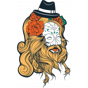 Sarı ve Güller Sticker 10x10 cmRenkli Sticker