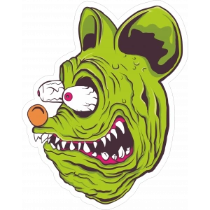 Zombi 3 Sticker 10x10 cmRenkli Sticker
