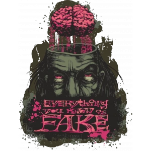 Zombi Beyin Sticker 10x10 cmRenkli Sticker