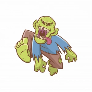 Zombi Sticker 2 10x10 cmRenkli Sticker