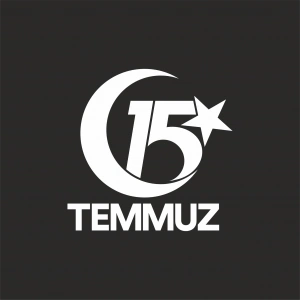 15 Temmuz  Sticker 17x17 Cm Beyaz