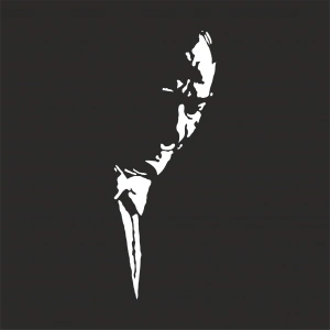 Atatürk Silüet Sticker17x17 Cm Beyaz