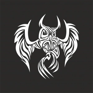 Baykuş Sticker17x17 Cm Beyaz